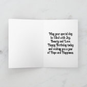 Vase Of Roses Birthday Greeting Card Kaart (Binnen)