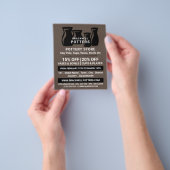Vase Silhouettes, Pottery Store, Potters Advert Flyer (Hand)