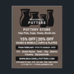 Vase Silhouettes, Pottery Store, Potters Advert Flyer<br><div class="desc">Vassilhouettes,  pottenbakkerij,  potten Adverteren broers door de Visitekaartje.</div>