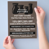 Vase Silhouettes, Pottery Store, Potters Advert Flyer (Hand)