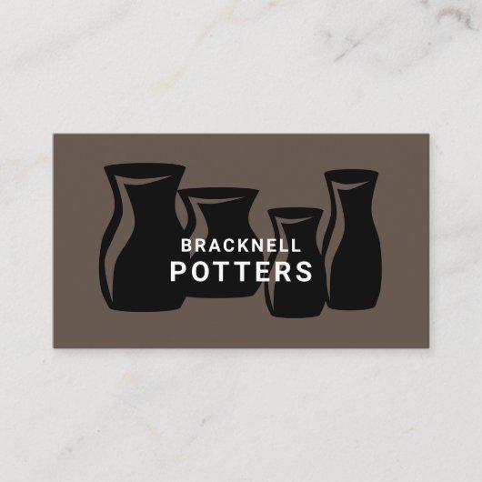 Vase Silhouettes, Pottery Store, Potters Visitekaartje (Voorkant)