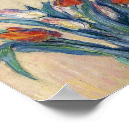 Vase Tulpen - Claude Monet Poster (Hoek)
