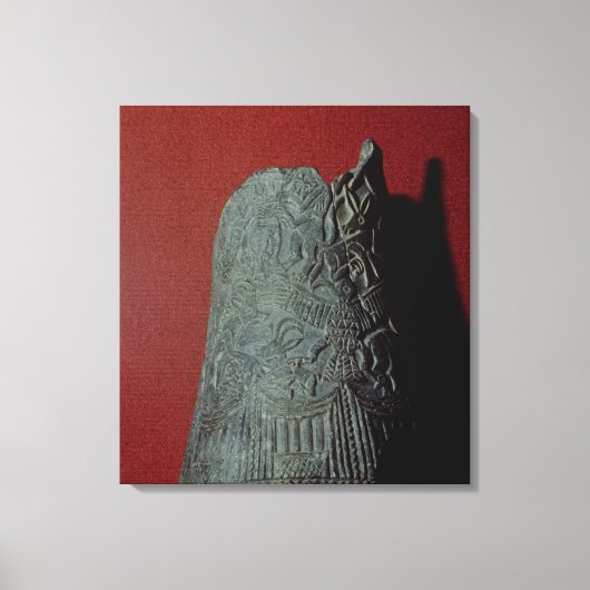 Vase uit Uruk 3rd millennium BC Canvas Afdruk (Voorkant)
