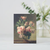 Vase van bloemen 2 briefkaart (Staand voorkant)