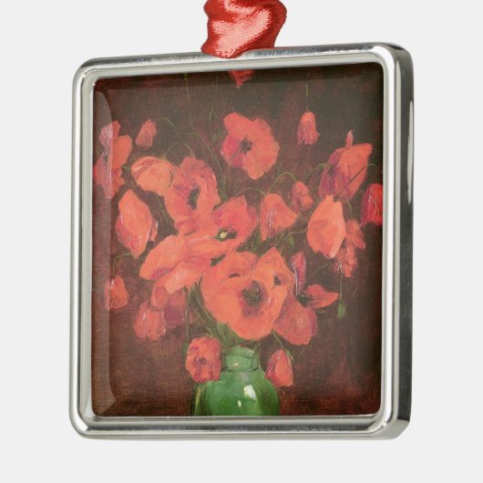 Vase van bloemen 2 metalen ornament (Links)