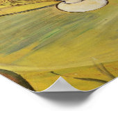 Vase van Bloemen, Anemonen in een wit glas Poster (Hoek)