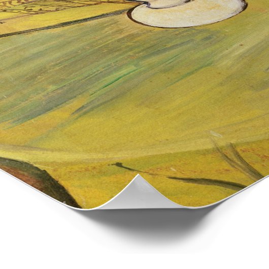 Vase van Bloemen, Anemonen in een wit glas Poster (Hoek)