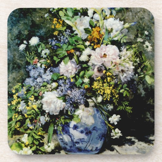 Vase van bloemen bier onderzetter (Voorkant)