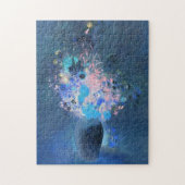 Vase van Bloemen (Blauw die teruggeven), Odilon Re Legpuzzel (Verticaal)