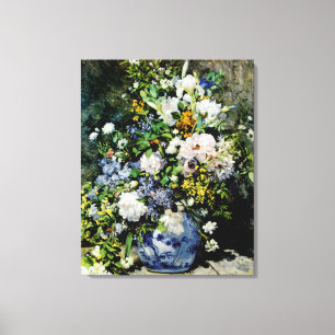Vase van bloemen canvas afdruk