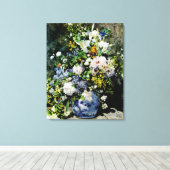 Vase van bloemen canvas afdruk (Insitu (Houten vloer))