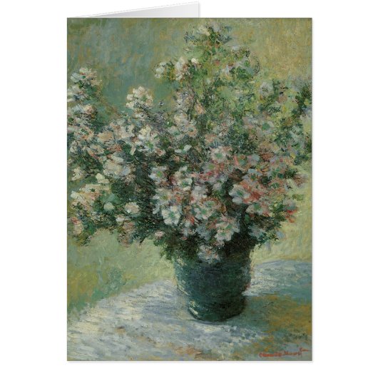 Vase van bloemen door Claude Monet (Voorkant)