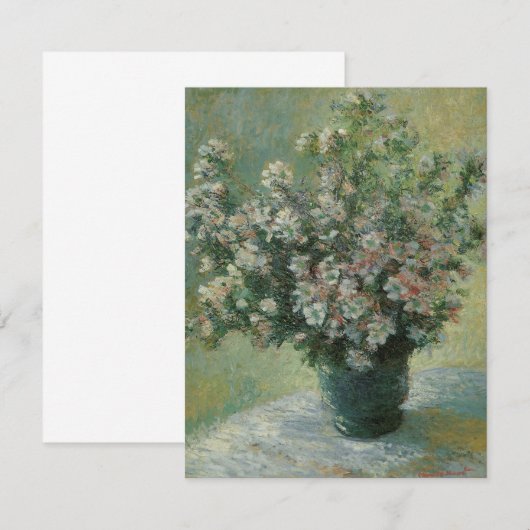 Vase van bloemen door Claude Monet (Voorkant / Achterkant)