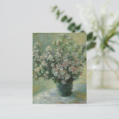 Vase van bloemen door Claude Monet Briefkaart (Staand voorkant)