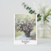 Vase van bloemen door Claude Monet Briefkaart (Staand voorkant)