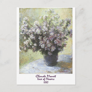 Vase van bloemen door Claude Monet Briefkaart