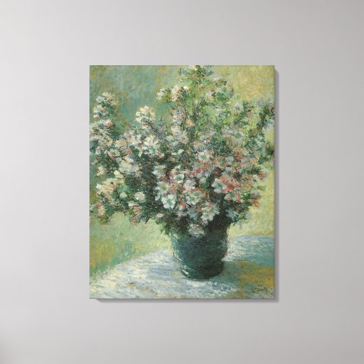 Vase van bloemen door Claude Monet Canvas Afdruk (Voorkant)
