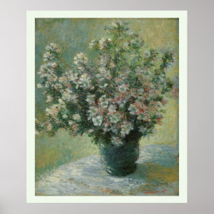 Vase van bloemen door Claude Monet Poster