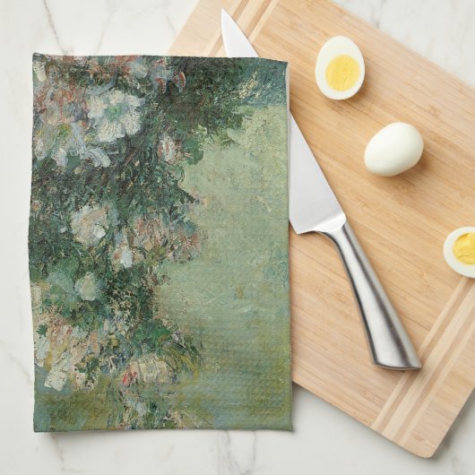 Vase van bloemen door Claude Monet Theedoek (Quarter Fold)