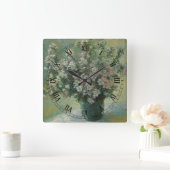 Vase van bloemen door Claude Monet Vierkante Klok (Huis)