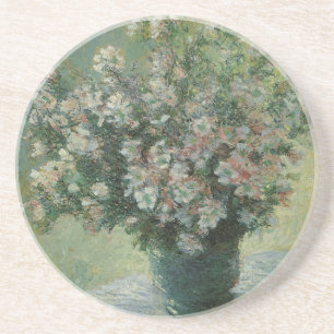 Vase van bloemen door Claude Monet Zandsteen Onderzetter