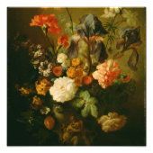 Vase van bloemen door Jan van Huysum Foto Afdruk (Voorkant)