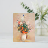 Vase van bloemen door Odilon Redon Briefkaart (Staand voorkant)