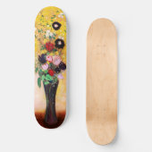 Vase van bloemen door Odilon Redon Persoonlijk Skateboard (Voorkant)