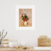 Vase van bloemen door Odilon Redon Poster (Keuken)