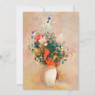 Vase van bloemen door Redon Post-Impressionist Kaart