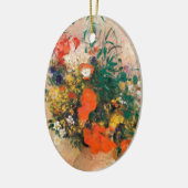 Vase van bloemen door Redon Post-Impressionist Keramisch Ornament (Links)