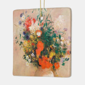 Vase van bloemen door Redon Post-Impressionist Keramisch Ornament (Links)