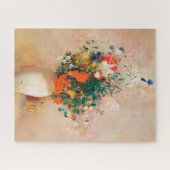 Vase van bloemen door Redon Post-Impressionist Legpuzzel (Horizontaal)