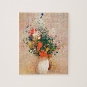Vase van bloemen door Redon Post-Impressionist Legpuzzel