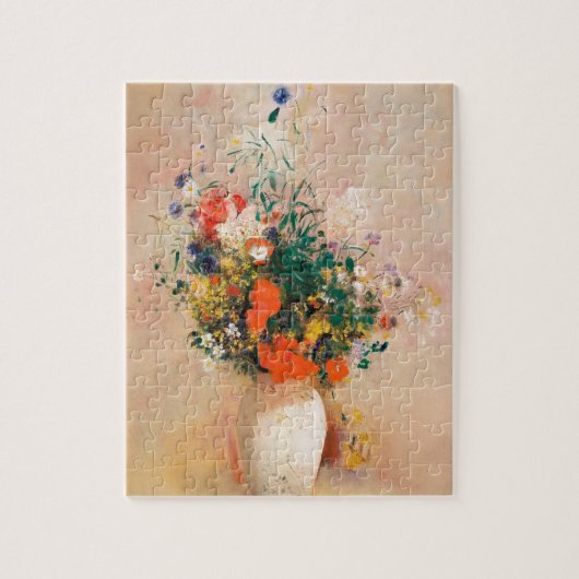 Vase van bloemen door Redon Post-Impressionist Legpuzzel (Verticaal)