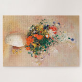 Vase van bloemen door Redon Post-Impressionist Legpuzzel (Horizontaal)