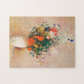 Vase van bloemen door Redon Post-Impressionist Legpuzzel (Horizontaal)