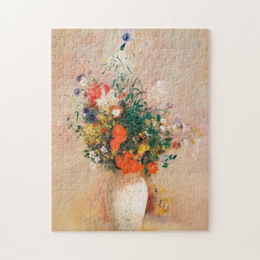 Vase van bloemen door Redon Post-Impressionist Legpuzzel (Verticaal)