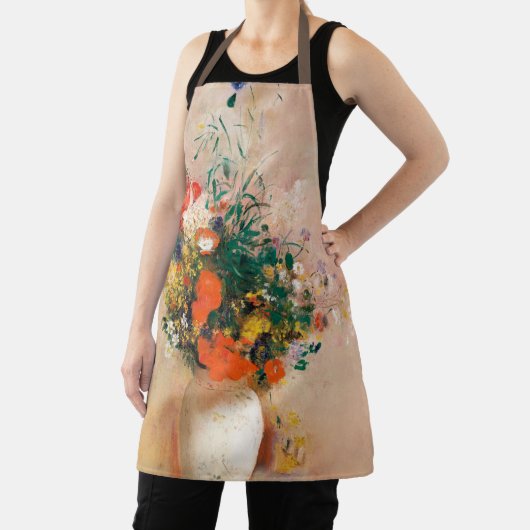 Vase van bloemen door Redon Post-Impressionist Schort (Insitu)