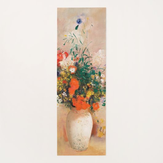 Vase van bloemen door Redon Post-Impressionist Yogamat (Achterkant)