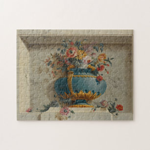 Vase van Bloemen in een Niche Legpuzzel