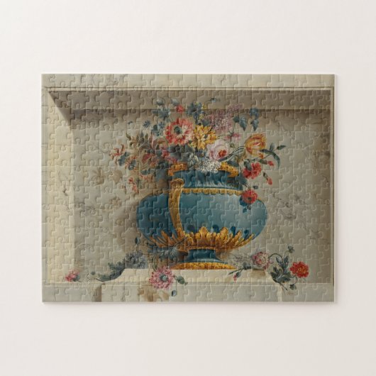 Vase van Bloemen in een Niche Legpuzzel (Horizontaal)