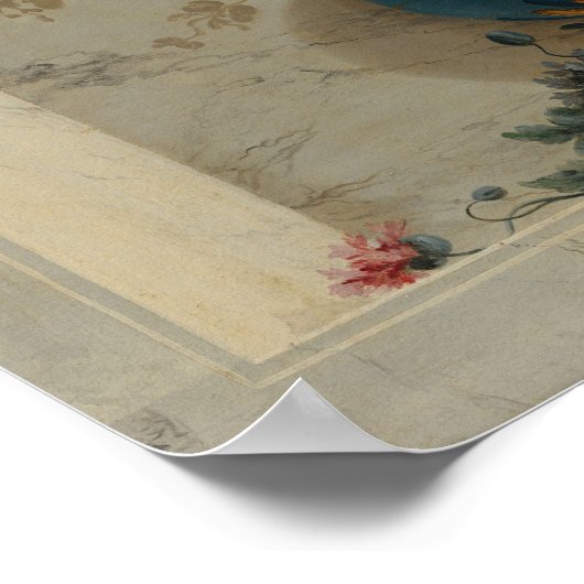 Vase van Bloemen in een Niche Poster (Hoek)