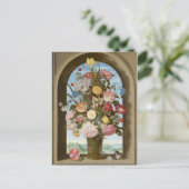 Vase van Bloemen in een Venster, c.1618 Briefkaart (Staand voorkant)