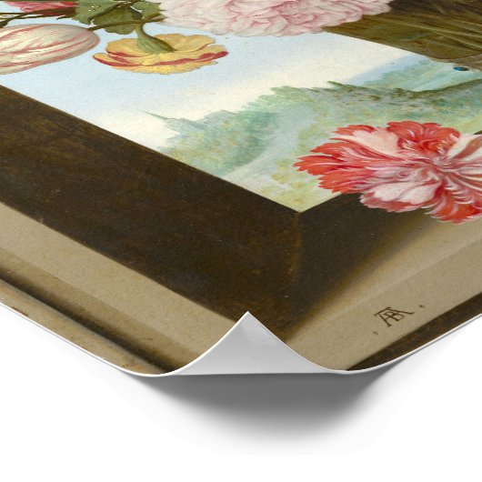 Vase van Bloemen in een Venster, c.1618 Poster (Hoek)