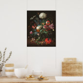 Vase van bloemen - Jan de Heem Fine Art Poster (Keuken)