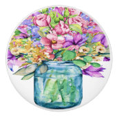 Vase van bloemen keramische dragerknoppen keramische knop (Voorkant)