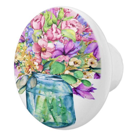 Vase van bloemen keramische dragerknoppen keramische knop (Rechts)