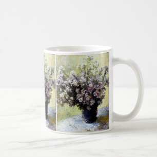 Vase van bloemen koffiemok