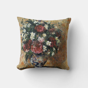 Vase van bloemen kussen